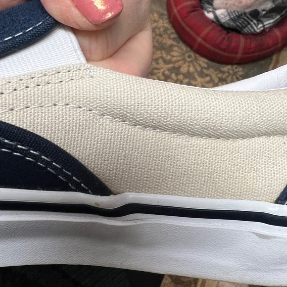 Vans Skater Slip-On Dress Blues/Turtledove PopCush Blue Suede/Cream Canvas main image 15